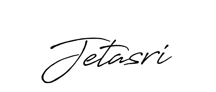 The best way (Antro_Vectra_Bolder) to make a short signature is to pick only two or three words in your name. The name Jetasri include a total of six letters. For converting this name. Jetasri signature style 7 images and pictures png