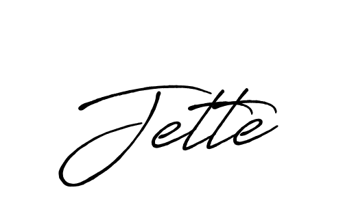 Design your own signature with our free online signature maker. With this signature software, you can create a handwritten (Antro_Vectra_Bolder) signature for name Jette. Jette signature style 7 images and pictures png