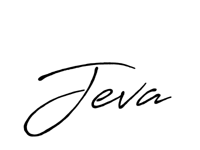 Create a beautiful signature design for name Jeva. With this signature (Antro_Vectra_Bolder) fonts, you can make a handwritten signature for free. Jeva signature style 7 images and pictures png