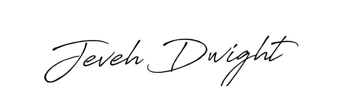 Create a beautiful signature design for name Jeveh Dwight. With this signature (Antro_Vectra_Bolder) fonts, you can make a handwritten signature for free. Jeveh Dwight signature style 7 images and pictures png