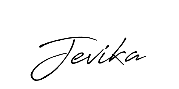 Create a beautiful signature design for name Jevika. With this signature (Antro_Vectra_Bolder) fonts, you can make a handwritten signature for free. Jevika signature style 7 images and pictures png