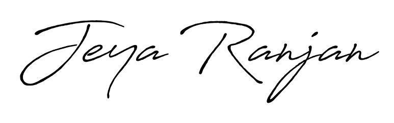 Upgrade your professional image with Jeya Ranjan signature created with Antro_Vectra_Bolder font. Fast, free, and watermark-free download. Jeya Ranjan signature style 7 images and pictures png