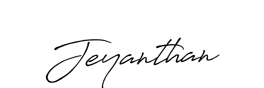 Use a signature maker to create a handwritten signature online. With this signature software, you can design (Antro_Vectra_Bolder) your own signature for name Jeyanthan. Jeyanthan signature style 7 images and pictures png