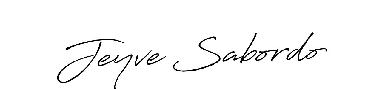 Make a beautiful signature design for name Jeyve Sabordo. With this signature (Antro_Vectra_Bolder) style, you can create a handwritten signature for free. Jeyve Sabordo signature style 7 images and pictures png