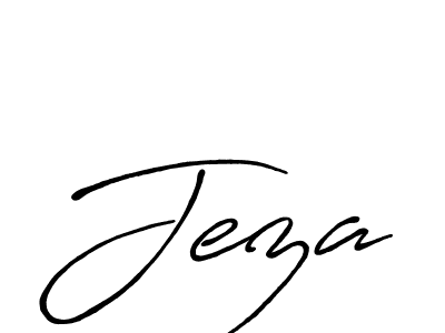 Make a beautiful signature design for name Jeza. With this signature (Antro_Vectra_Bolder) style, you can create a handwritten signature for free. Jeza signature style 7 images and pictures png