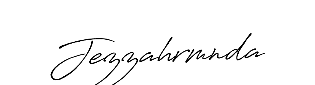 Make a beautiful signature design for name Jezzahrmnda. With this signature (Antro_Vectra_Bolder) style, you can create a handwritten signature for free. Jezzahrmnda signature style 7 images and pictures png