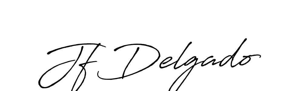 Create a beautiful signature design for name Jf Delgado. With this signature (Antro_Vectra_Bolder) fonts, you can make a handwritten signature for free. Jf Delgado signature style 7 images and pictures png