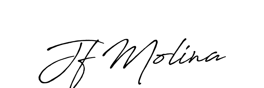 if you are searching for the best signature style for your name Jf Molina. so please give up your signature search. here we have designed multiple signature styles  using Antro_Vectra_Bolder. Jf Molina signature style 7 images and pictures png
