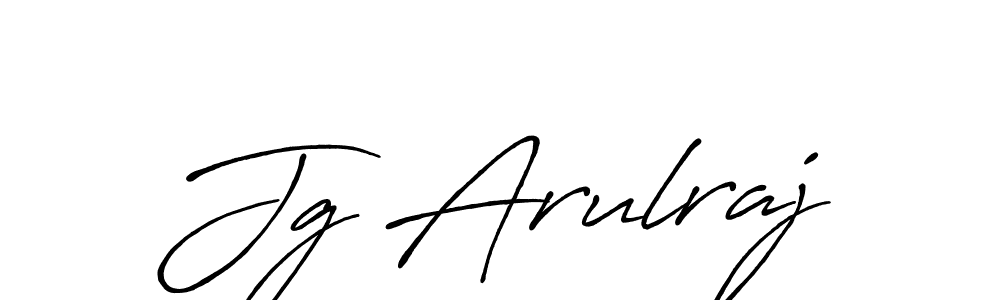 Create a beautiful signature design for name Jg Arulraj. With this signature (Antro_Vectra_Bolder) fonts, you can make a handwritten signature for free. Jg Arulraj signature style 7 images and pictures png