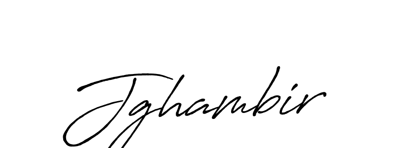 Design your own signature with our free online signature maker. With this signature software, you can create a handwritten (Antro_Vectra_Bolder) signature for name Jghambir. Jghambir signature style 7 images and pictures png