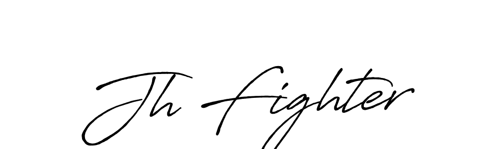 Design your own signature with our free online signature maker. With this signature software, you can create a handwritten (Antro_Vectra_Bolder) signature for name Jh Fighter. Jh Fighter signature style 7 images and pictures png