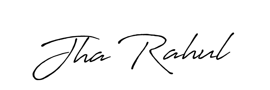 Antro_Vectra_Bolder is a professional signature style that is perfect for those who want to add a touch of class to their signature. It is also a great choice for those who want to make their signature more unique. Get Jha Rahul name to fancy signature for free. Jha Rahul signature style 7 images and pictures png