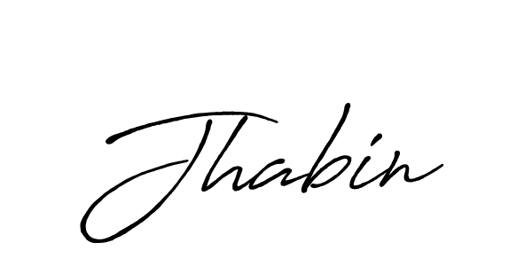 Design your own signature with our free online signature maker. With this signature software, you can create a handwritten (Antro_Vectra_Bolder) signature for name Jhabin. Jhabin signature style 7 images and pictures png