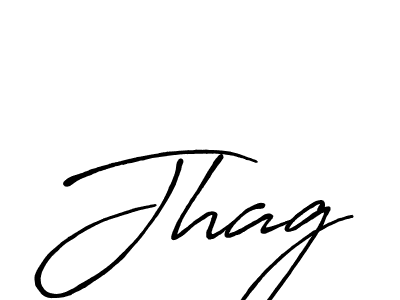 How to make Jhag signature? Antro_Vectra_Bolder is a professional autograph style. Create handwritten signature for Jhag name. Jhag signature style 7 images and pictures png