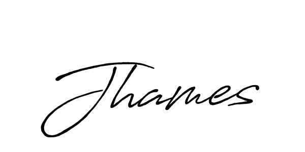 Jhames stylish signature style. Best Handwritten Sign (Antro_Vectra_Bolder) for my name. Handwritten Signature Collection Ideas for my name Jhames. Jhames signature style 7 images and pictures png