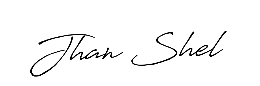 Jhan Shel stylish signature style. Best Handwritten Sign (Antro_Vectra_Bolder) for my name. Handwritten Signature Collection Ideas for my name Jhan Shel. Jhan Shel signature style 7 images and pictures png