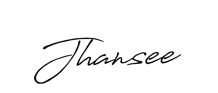 How to make Jhansee signature? Antro_Vectra_Bolder is a professional autograph style. Create handwritten signature for Jhansee name. Jhansee signature style 7 images and pictures png