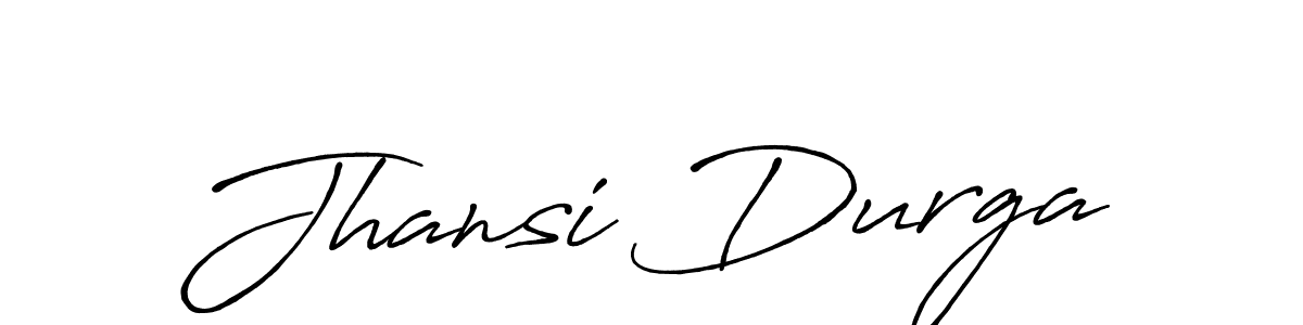 Antro_Vectra_Bolder is a professional signature style that is perfect for those who want to add a touch of class to their signature. It is also a great choice for those who want to make their signature more unique. Get Jhansi Durga name to fancy signature for free. Jhansi Durga signature style 7 images and pictures png