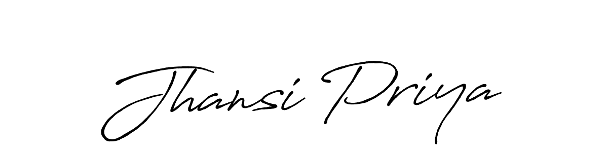 if you are searching for the best signature style for your name Jhansi Priya. so please give up your signature search. here we have designed multiple signature styles  using Antro_Vectra_Bolder. Jhansi Priya signature style 7 images and pictures png