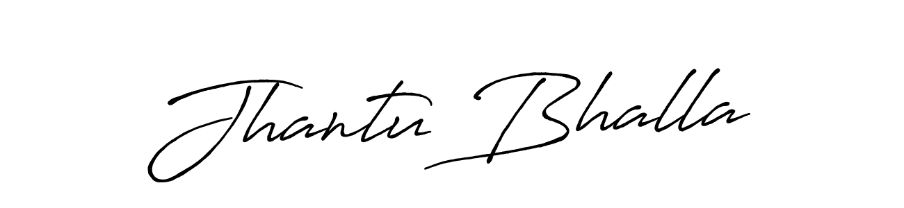 Make a beautiful signature design for name Jhantu Bhalla. With this signature (Antro_Vectra_Bolder) style, you can create a handwritten signature for free. Jhantu Bhalla signature style 7 images and pictures png