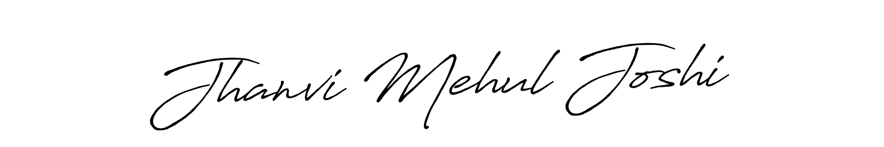 Create a beautiful signature design for name Jhanvi Mehul Joshi. With this signature (Antro_Vectra_Bolder) fonts, you can make a handwritten signature for free. Jhanvi Mehul Joshi signature style 7 images and pictures png