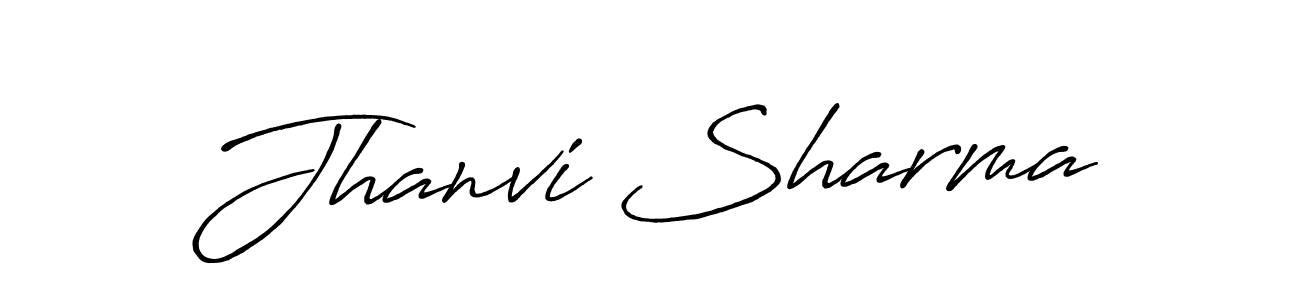 Jhanvi Sharma stylish signature style. Best Handwritten Sign (Antro_Vectra_Bolder) for my name. Handwritten Signature Collection Ideas for my name Jhanvi Sharma. Jhanvi Sharma signature style 7 images and pictures png