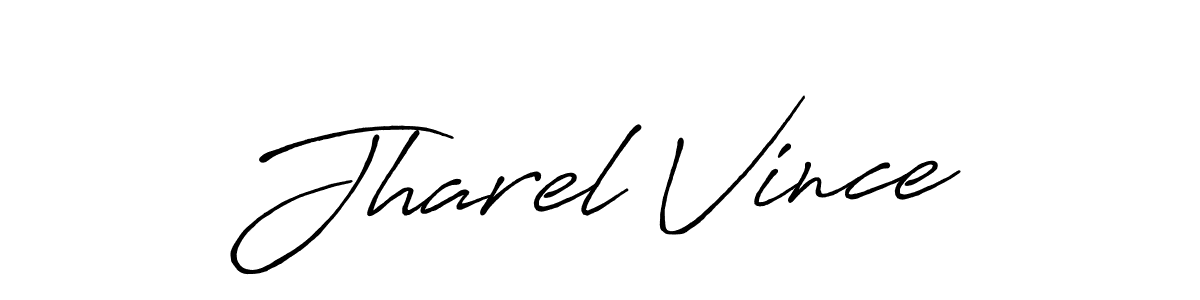 Make a beautiful signature design for name Jharel Vince. With this signature (Antro_Vectra_Bolder) style, you can create a handwritten signature for free. Jharel Vince signature style 7 images and pictures png