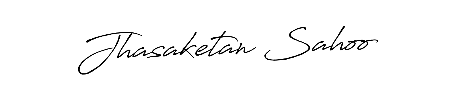 Jhasaketan Sahoo stylish signature style. Best Handwritten Sign (Antro_Vectra_Bolder) for my name. Handwritten Signature Collection Ideas for my name Jhasaketan Sahoo. Jhasaketan Sahoo signature style 7 images and pictures png