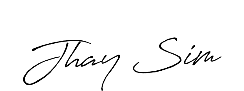 if you are searching for the best signature style for your name Jhay Sim. so please give up your signature search. here we have designed multiple signature styles  using Antro_Vectra_Bolder. Jhay Sim signature style 7 images and pictures png