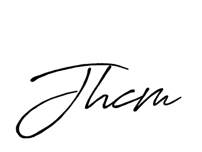 The best way (Antro_Vectra_Bolder) to make a short signature is to pick only two or three words in your name. The name Jhcm include a total of six letters. For converting this name. Jhcm signature style 7 images and pictures png