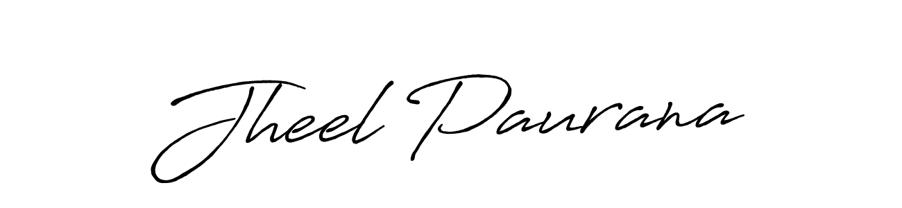 Jheel Paurana stylish signature style. Best Handwritten Sign (Antro_Vectra_Bolder) for my name. Handwritten Signature Collection Ideas for my name Jheel Paurana. Jheel Paurana signature style 7 images and pictures png