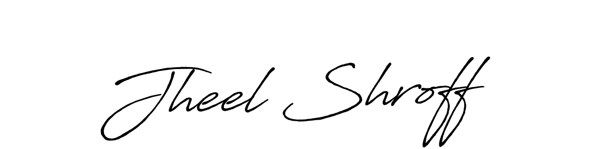 Also You can easily find your signature by using the search form. We will create Jheel Shroff name handwritten signature images for you free of cost using Antro_Vectra_Bolder sign style. Jheel Shroff signature style 7 images and pictures png