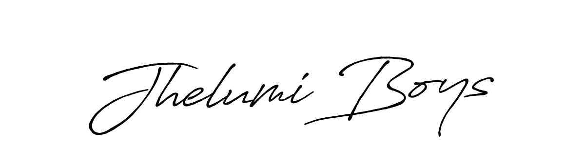 Also we have Jhelumi Boys name is the best signature style. Create professional handwritten signature collection using Antro_Vectra_Bolder autograph style. Jhelumi Boys signature style 7 images and pictures png