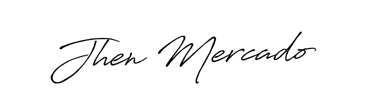 Also You can easily find your signature by using the search form. We will create Jhen Mercado name handwritten signature images for you free of cost using Antro_Vectra_Bolder sign style. Jhen Mercado signature style 7 images and pictures png
