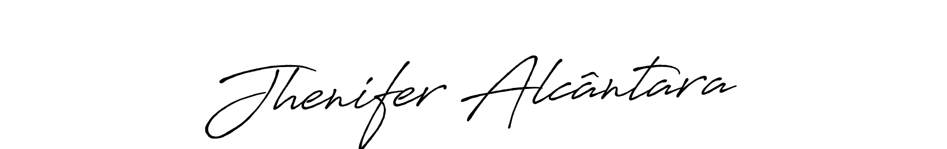 How to make Jhenifer Alcântara name signature. Use Antro_Vectra_Bolder style for creating short signs online. This is the latest handwritten sign. Jhenifer Alcântara signature style 7 images and pictures png