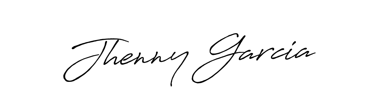 Jhenny Garcia stylish signature style. Best Handwritten Sign (Antro_Vectra_Bolder) for my name. Handwritten Signature Collection Ideas for my name Jhenny Garcia. Jhenny Garcia signature style 7 images and pictures png