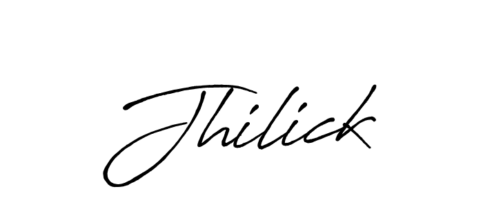 Create a beautiful signature design for name Jhilick. With this signature (Antro_Vectra_Bolder) fonts, you can make a handwritten signature for free. Jhilick signature style 7 images and pictures png