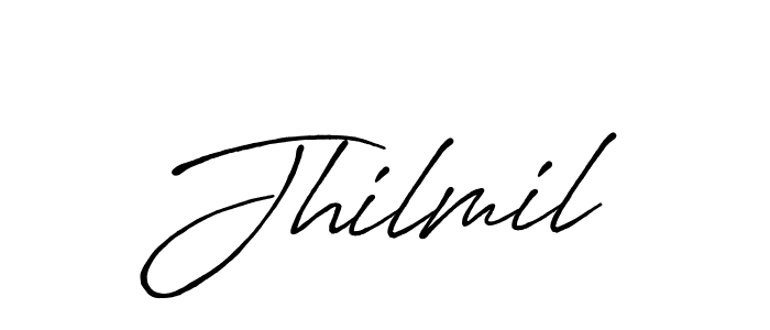 Design your own signature with our free online signature maker. With this signature software, you can create a handwritten (Antro_Vectra_Bolder) signature for name Jhilmil. Jhilmil signature style 7 images and pictures png