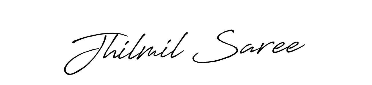 Design your own signature with our free online signature maker. With this signature software, you can create a handwritten (Antro_Vectra_Bolder) signature for name Jhilmil Saree. Jhilmil Saree signature style 7 images and pictures png