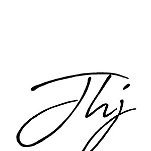 Use a signature maker to create a handwritten signature online. With this signature software, you can design (Antro_Vectra_Bolder) your own signature for name Jhj. Jhj signature style 7 images and pictures png