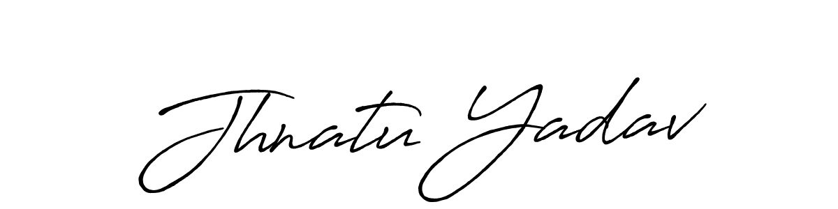 Create a beautiful signature design for name Jhnatu Yadav. With this signature (Antro_Vectra_Bolder) fonts, you can make a handwritten signature for free. Jhnatu Yadav signature style 7 images and pictures png