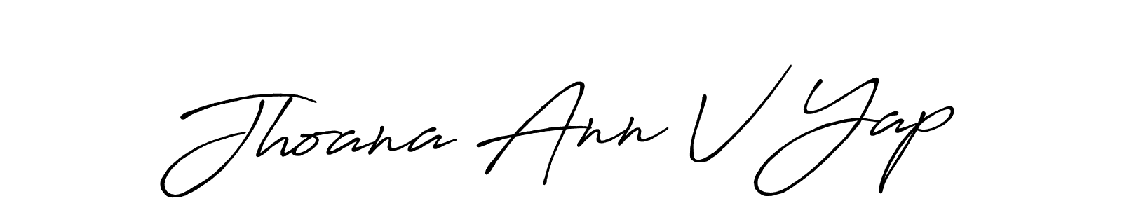 You should practise on your own different ways (Antro_Vectra_Bolder) to write your name (Jhoana Ann V Yap) in signature. don't let someone else do it for you. Jhoana Ann V Yap signature style 7 images and pictures png