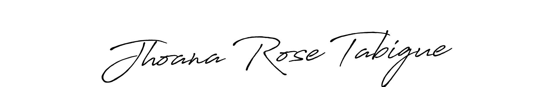How to make Jhoana Rose Tabigue signature? Antro_Vectra_Bolder is a professional autograph style. Create handwritten signature for Jhoana Rose Tabigue name. Jhoana Rose Tabigue signature style 7 images and pictures png