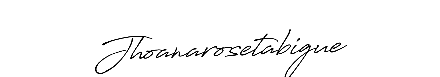 How to make Jhoanarosetabigue name signature. Use Antro_Vectra_Bolder style for creating short signs online. This is the latest handwritten sign. Jhoanarosetabigue signature style 7 images and pictures png
