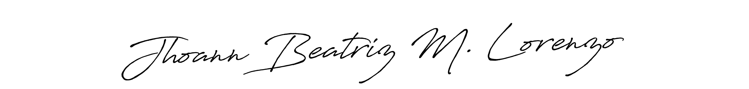 Make a beautiful signature design for name Jhoann Beatriz M. Lorenzo. Use this online signature maker to create a handwritten signature for free. Jhoann Beatriz M. Lorenzo signature style 7 images and pictures png