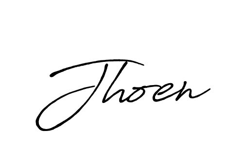 Make a beautiful signature design for name Jhoen. With this signature (Antro_Vectra_Bolder) style, you can create a handwritten signature for free. Jhoen signature style 7 images and pictures png