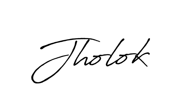 How to make Jholok signature? Antro_Vectra_Bolder is a professional autograph style. Create handwritten signature for Jholok name. Jholok signature style 7 images and pictures png