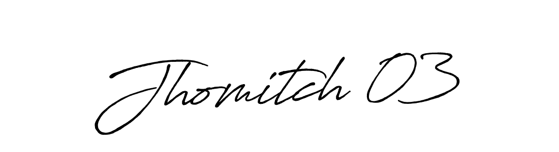 Design your own signature with our free online signature maker. With this signature software, you can create a handwritten (Antro_Vectra_Bolder) signature for name Jhomitch 03. Jhomitch 03 signature style 7 images and pictures png