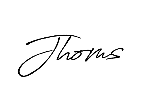 How to make Jhoms signature? Antro_Vectra_Bolder is a professional autograph style. Create handwritten signature for Jhoms name. Jhoms signature style 7 images and pictures png