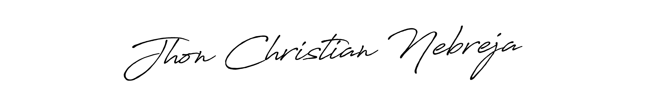 Make a short Jhon Christian Nebreja signature style. Manage your documents anywhere anytime using Antro_Vectra_Bolder. Create and add eSignatures, submit forms, share and send files easily. Jhon Christian Nebreja signature style 7 images and pictures png